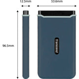 Transcend ESD350C 240 GB Portable Solid State Drive - External - PCI Express - Navy Blue