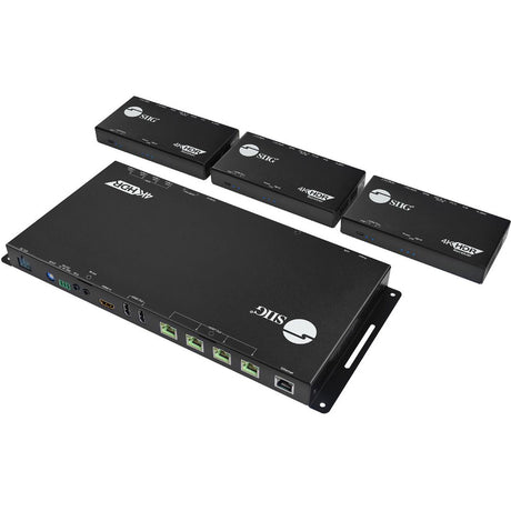 SIIG HDMI 2.0 4K HDR 1x4 Splitter HDBaseT Extender with Auto-scaling