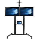 Eaton Tripp Lite Series Rolling Dual-Screen TV/Monitor Cart - For Two 35" to 45" TVs and Monitors, Side-by-Side Mounting