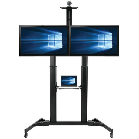 Eaton Tripp Lite Series Rolling Dual-Screen TV/Monitor Cart - For Two 35" to 45" TVs and Monitors, Side-by-Side Mounting