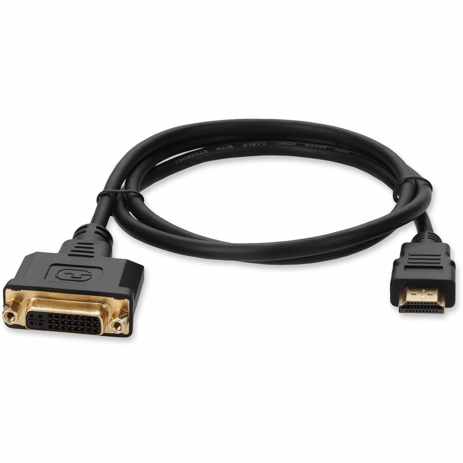 8in HDMI 1.3 Male to DVI-D Dual Link (24+1 pin) Female Black Cable For Resolution Up to 2560x1600 (WQXGA)