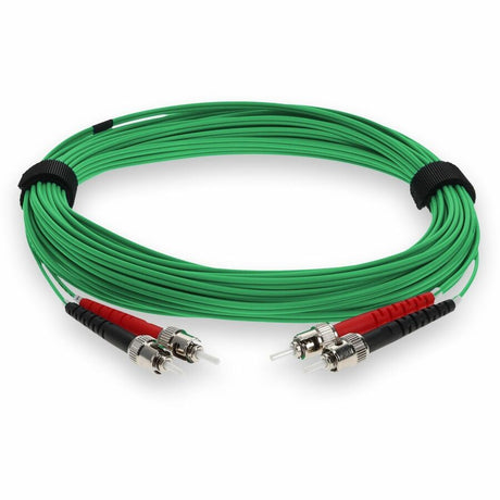AddOn 4m ST (Male) to ST (Male) Green OM4 Duplex Fiber OFNR (Riser-Rated) Patch Cable