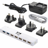 Eaton Tripp Lite Series 7-Port USB 3.x (5Gbps) / USB 2.0 Combo Hub - USB Charging, 2 USB 3.x & 5 USB 2.0 Ports