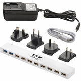 Eaton Tripp Lite Series 10-Port USB 3.x (5Gbps) / USB 2.0 Combo Hub - USB Charging, 2 USB 3.x & 8 USB 2.0 Ports