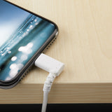 StarTech.com 2m USB A to Lightning Cable iPhone iPad Durable Right Angled 90 Degree White Charger Cord w/Aramid Fiber Apple MFI Certified