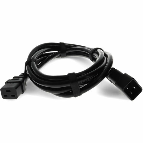 Addon 6ft C19 Female to C20 Male 12AWG 100-250V at 10A Black Power Cable