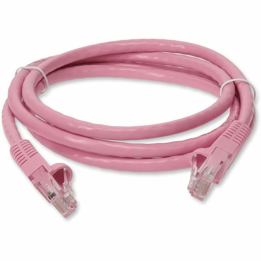 AddOn 7ft RJ-45 (Male) to RJ-45 (Male) Straight Pink Cat6 UTP PVC Copper Patch Cable
