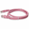 AddOn 7ft RJ-45 (Male) to RJ-45 (Male) Straight Pink Cat6 UTP PVC Copper Patch Cable