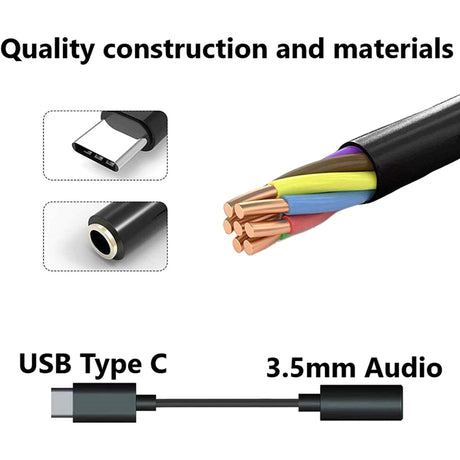 4XEM USB-C Male To 3.5mm Female Adapter Black