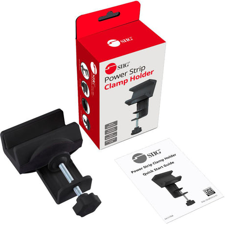 SIIG Powerstrip Clamp Holder with Adjustable Bracket - Black