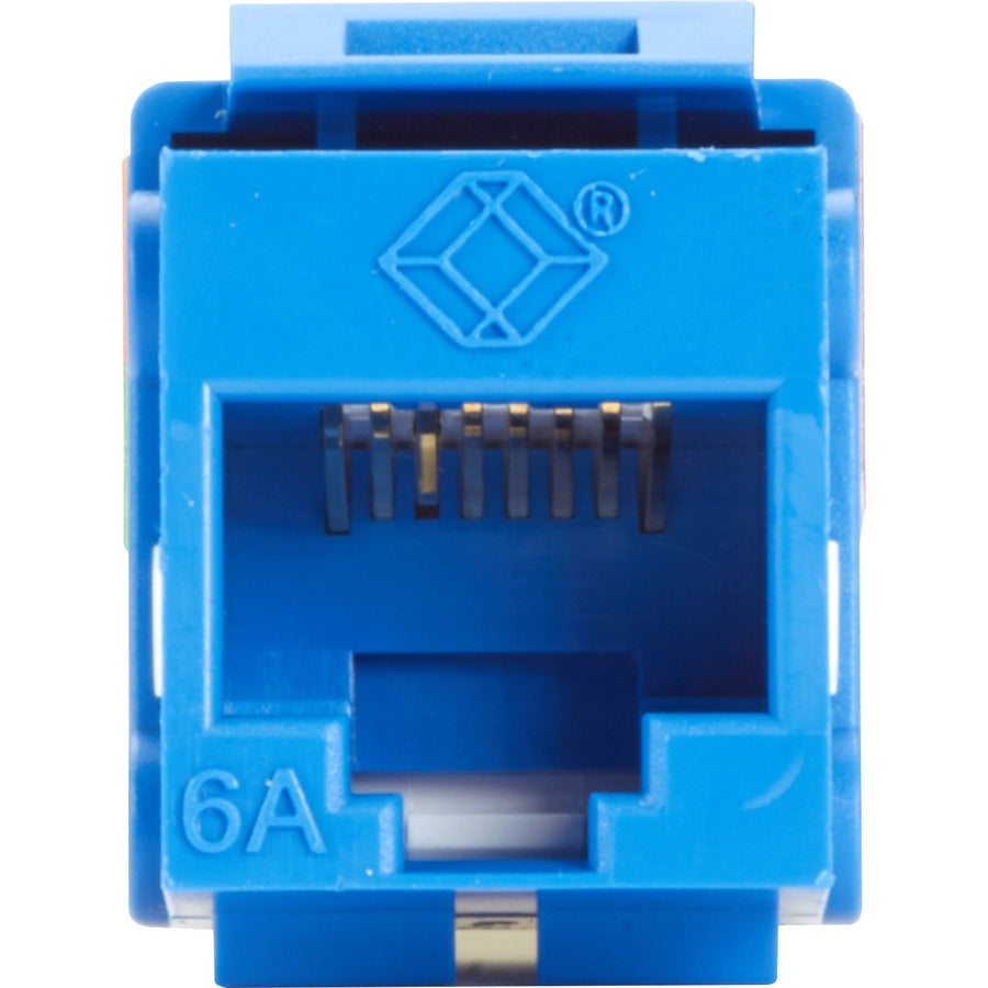 Black Box GigaTrue 2 CAT6A Keystone Jack - Unshielded, RJ45, Blue