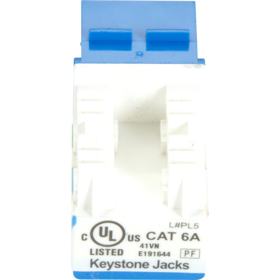 Black Box GigaTrue 2 CAT6A Keystone Jack - Unshielded, RJ45, Blue