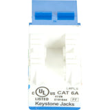 Black Box GigaTrue 2 CAT6A Keystone Jack - Unshielded, RJ45, Blue