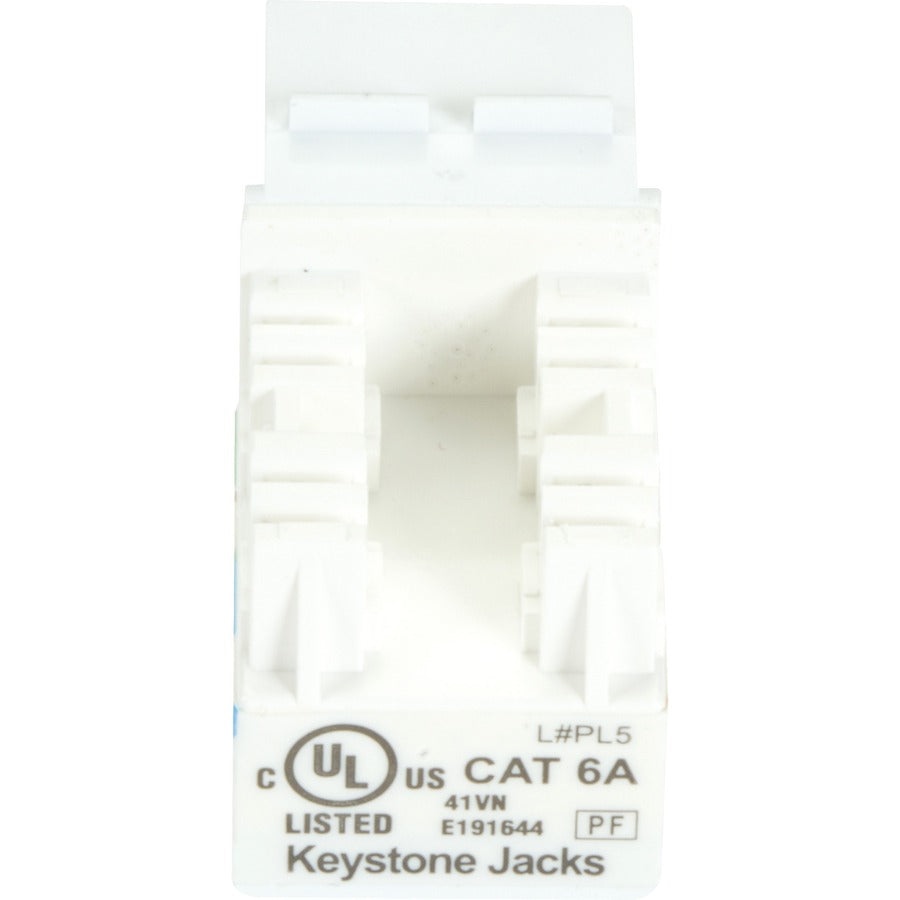 Black Box GigaTrue2 CAT6A Keystone Jack - Unshielded, RJ45, White