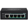 TRENDnet 5-Port Industrial Fast Ethernet DIN-Rail Switch, TI-PE50, Ethernet Splitter, NDAA & TAA Compliant, 90W, DIN-Rail, IP30 Rated, Lifetime Protection, Black