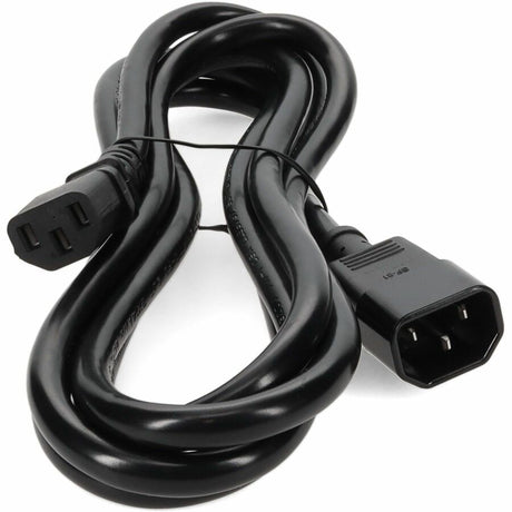 8ft C13 Female to C14 Male 14AWG 100-250V at 10A Black Power Cable