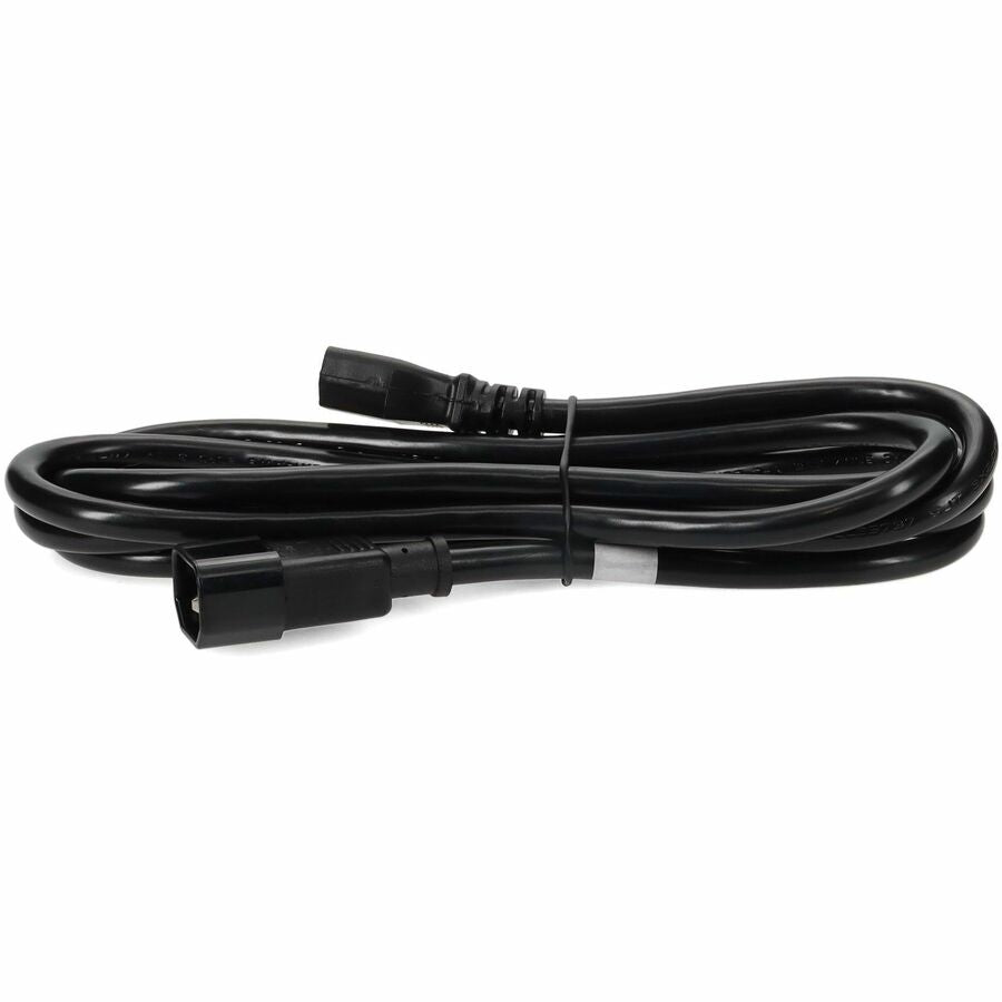 8ft C13 Female to C14 Male 14AWG 100-250V at 10A Black Power Cable