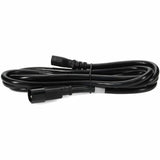 8ft C13 Female to C14 Male 14AWG 100-250V at 10A Black Power Cable