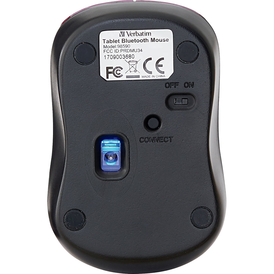 Bluetooth&reg; Wireless Tablet Multi-Trac Blue LED Mouse - Garnet