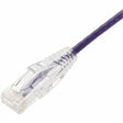AddOn 50ft Purple CAT 6 Slim PVC Ethernet Cable Snagless Clear-Claw RJ-45 M/M