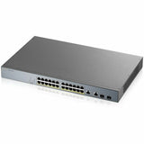ZYXEL GS1350-26HP 24-Port Gigabit Smart Nebula Cloud Managed PoE Switch | 24 PoE+ Ports at 375W with 2 SFP Uplinks