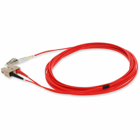 AddOn 3m LC (Male) to SC (Male) Red OM1 Duplex Fiber OFNR (Riser-Rated) Patch Cable