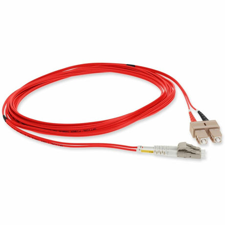 AddOn 3m LC (Male) to SC (Male) Red OM1 Duplex Fiber OFNR (Riser-Rated) Patch Cable