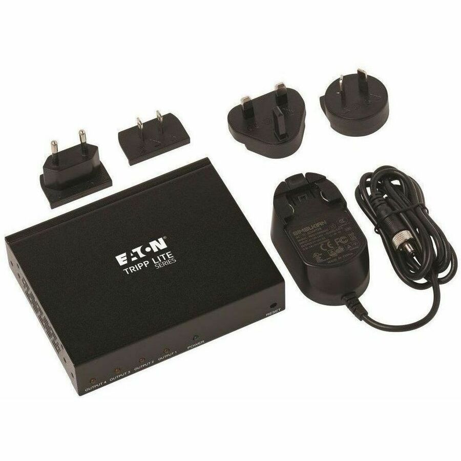 Eaton Tripp Lite Series 4-Port HDMI Splitter - 4K @ 60 Hz, 4:4:4, Multi-Resolution Support, HDR, HDCP 2.2, TAA