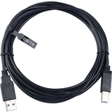 V7 USB A Male to USB B Male Cable USB 2.0 480 Mbps 3m/10ft Black