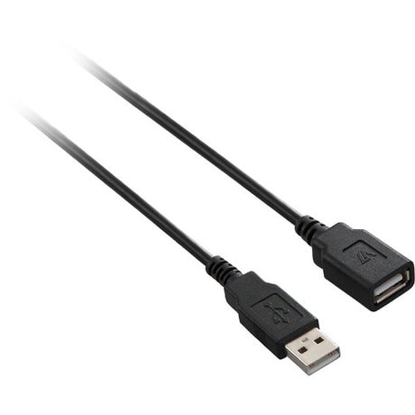 V7 USB A Female to USB A Male USB 2.0 Extension Cable 480 Mbps 1.8m/6ft Black