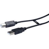 V7 USB A Male to USB B Male Cable USB 2.0 480 Mbps 5m/16.4ft Black