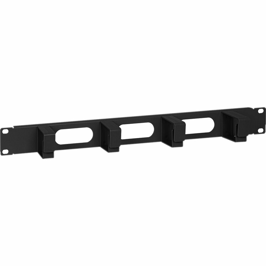 Intellinet 19" Cable Management Panel, 1U, 4 short plastic rings, Black