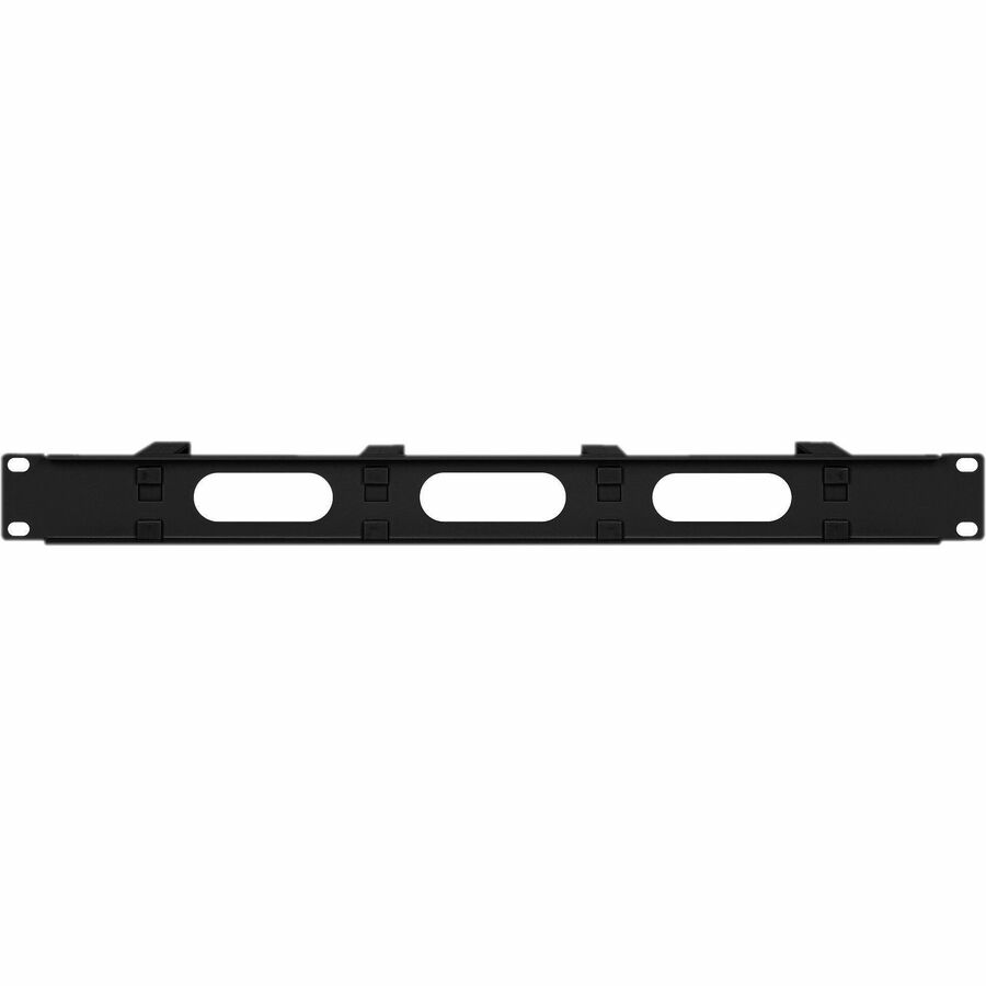 Intellinet 19" Cable Management Panel, 1U, 4 short plastic rings, Black