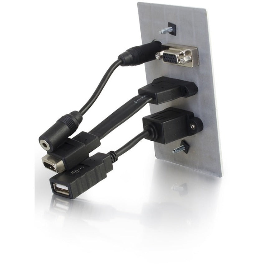 SINGLE GANG WP HDMI VGA 3.5MM