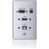 SINGLE GANG WP HDMI VGA 3.5MM