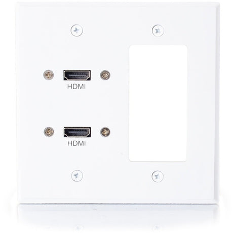 DOUBLE HDMI + DECORA WALL PLATE