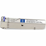 AddOn MSA and TAA Compliant 1000Base-BX SFP Transceiver (SMF, 1310nmTx/1550nmRx, 10km, LC, DOM, Rugged)