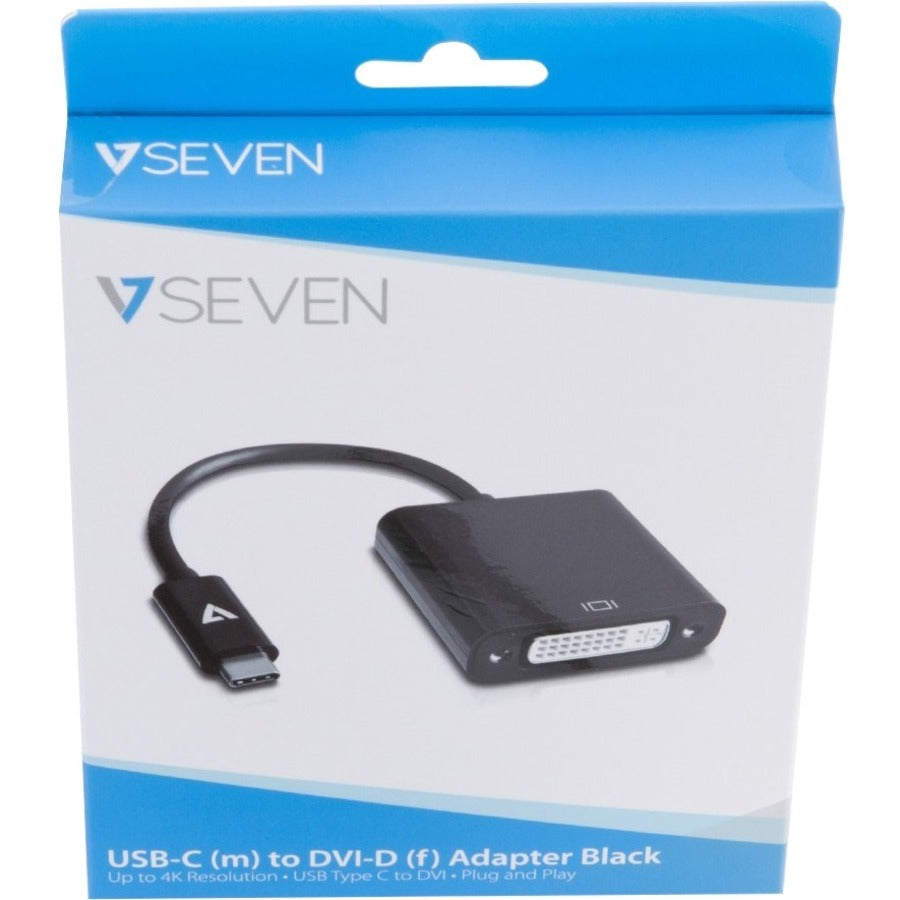 V7 USB-C Male to DVI-I Female 1080P FHD