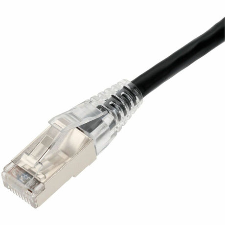 AddOn 50ft Black CAT 6A Shielded PVC Ethernet Cable Snagless Bubble Boot RJ-45 M/M