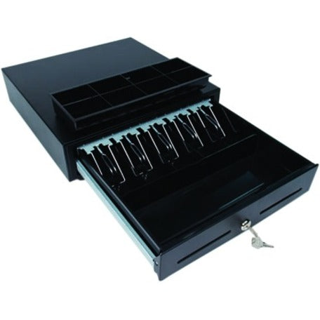 Star Micronics CD3-1616 Value Cash Drawer, Black 16Wx16D, 5Bill-5Coin - Printer-Driven, Cable Included, 2 Media Slots