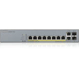 ZYXEL GS1350-12HP 8-Port Gigabit Smart Nebula Cloud Managed PoE Switch | 8 PoE+ Ports at 130W with 2 SFP Uplinks