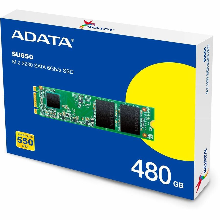 Adata Ultimate SU650 ASU650NS38-480GT-C 480 GB Solid State Drive - M.2 2280 Internal - SATA (SATA/600)