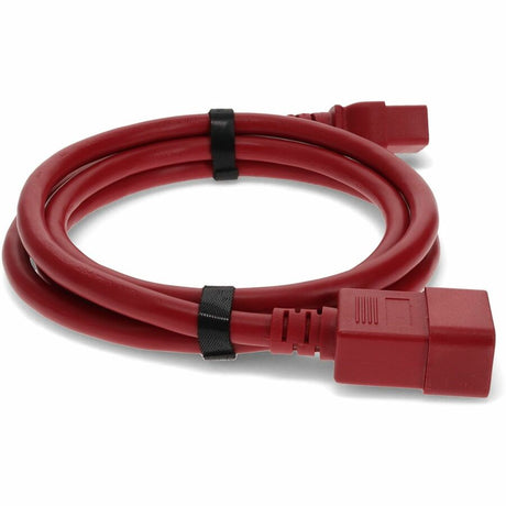 Addon 4ft C19 Female to C20 Male 12AWG 100-250V at 10A Red Power Cable