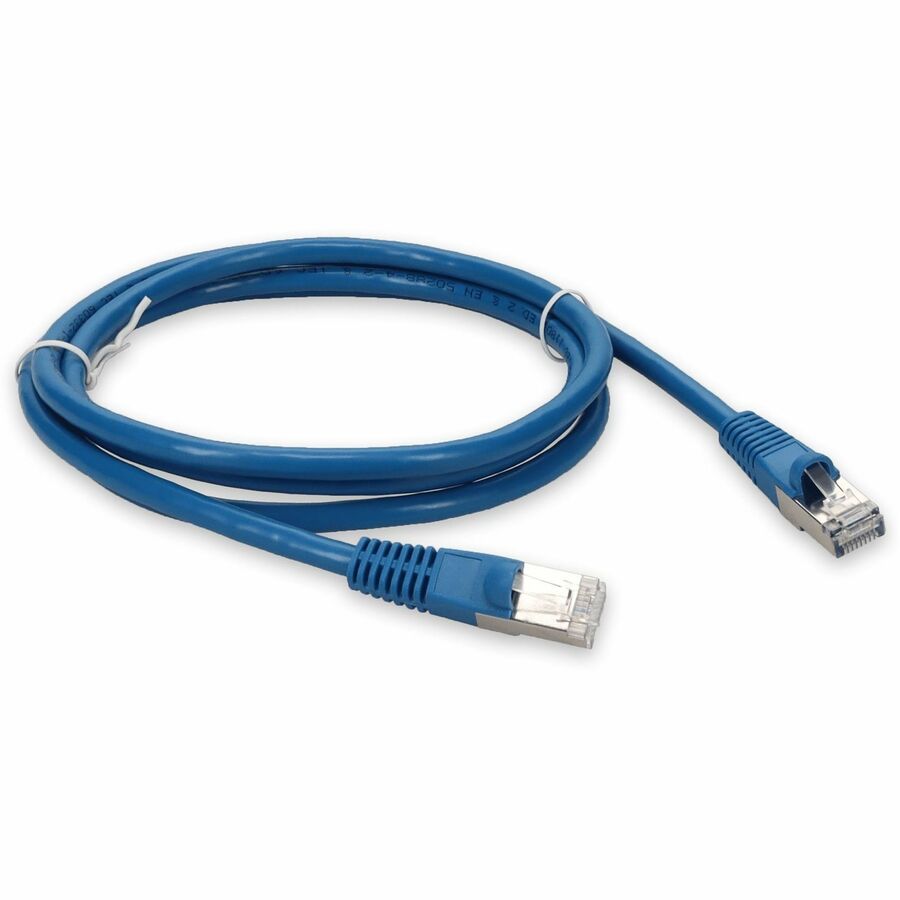 AddOn 7ft RJ-45 (Male) to RJ-45 (Male) Blue Microboot, Snagless Cat7 S/FTP PVC Copper Patch Cable