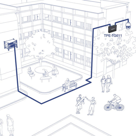 TRENDnet 6-port Gigabit Poe+ Switch; TPE-TG611; 4 X Gigabit Poe+ Ports; 1 X Gigabit Port; 1 X SFP Slot; Supports 100/1000Base-FX Fiber SFP Modules; Ethernet Desktop Network Switch; Lifetime Protection
