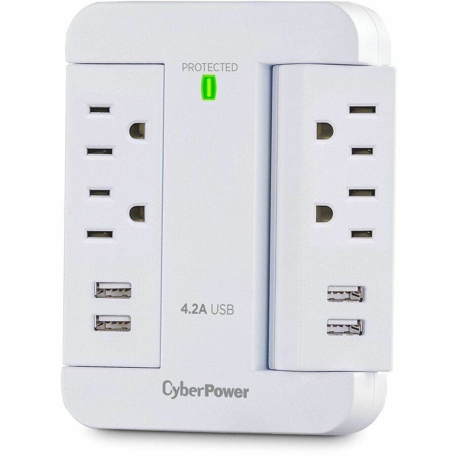 CyberPower GP400U4AWH Home Office 4 - Outlet Surge Protector with 500 J Surge Suppression