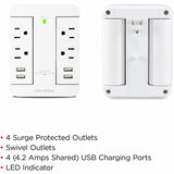 CyberPower GP400U4AWH Home Office 4 - Outlet Surge Protector with 500 J Surge Suppression