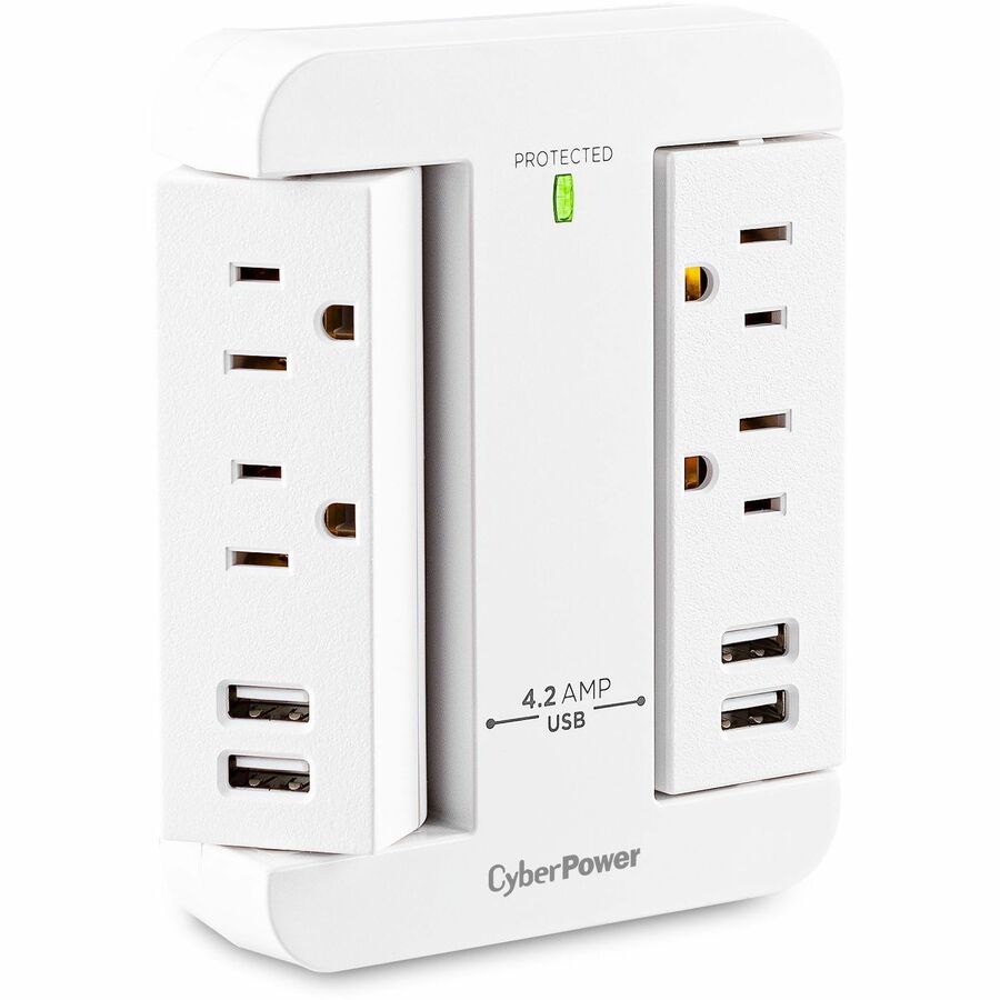 CyberPower GP400U4AWH Home Office 4 - Outlet Surge Protector with 500 J Surge Suppression