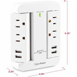 CyberPower GP400U4AWH Home Office 4 - Outlet Surge Protector with 500 J Surge Suppression