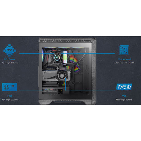 Thermaltake S500 Tempered Glass Mid-Tower Chassis